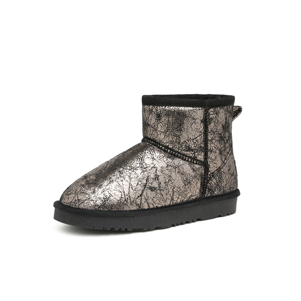 Ankle Snow Boots For Kids - BLACK METAL -  0